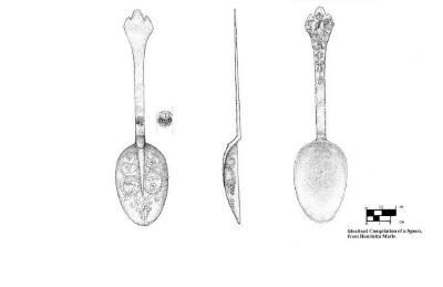 Artifact Drawing - Pewter Spoon (Idealized Compilation)