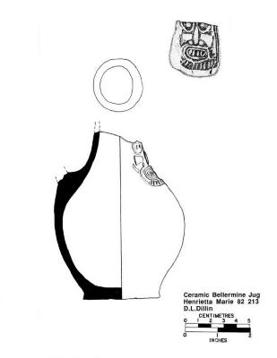 Artifact Drawing - Ceramic Bellermine Jug